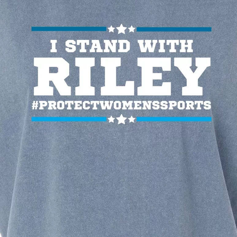 I Stand With Riley Gaines #ProtectWomensSports Garment-Dyed Women's Muscle Tee