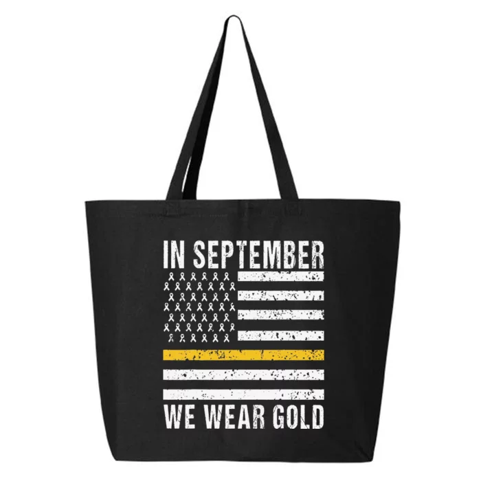 In September We Wear Gold Childhood Cancer Awareness Month 25L Jumbo Tote