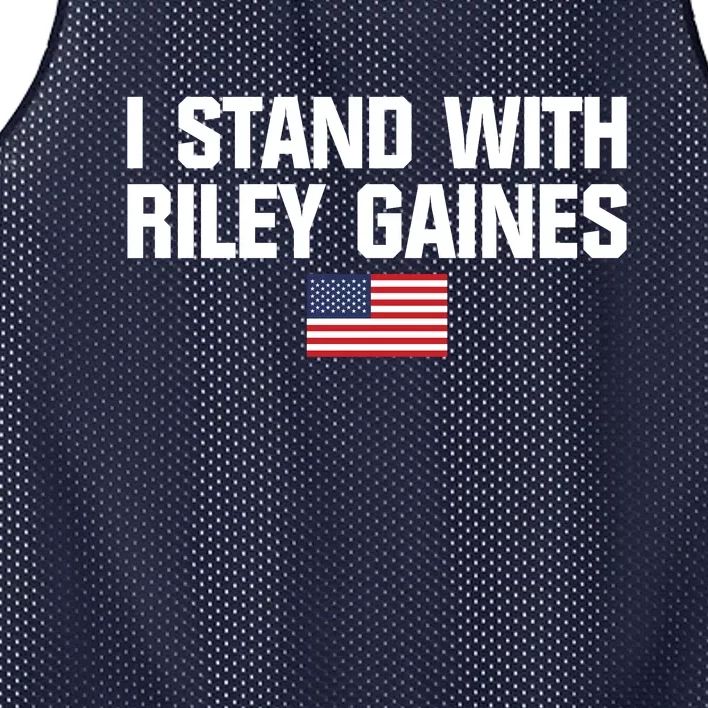 I Stand With Riley Gaines | US Swimmer | Save Women's Sports | American Flag Mesh Reversible Basketball Jersey Tank