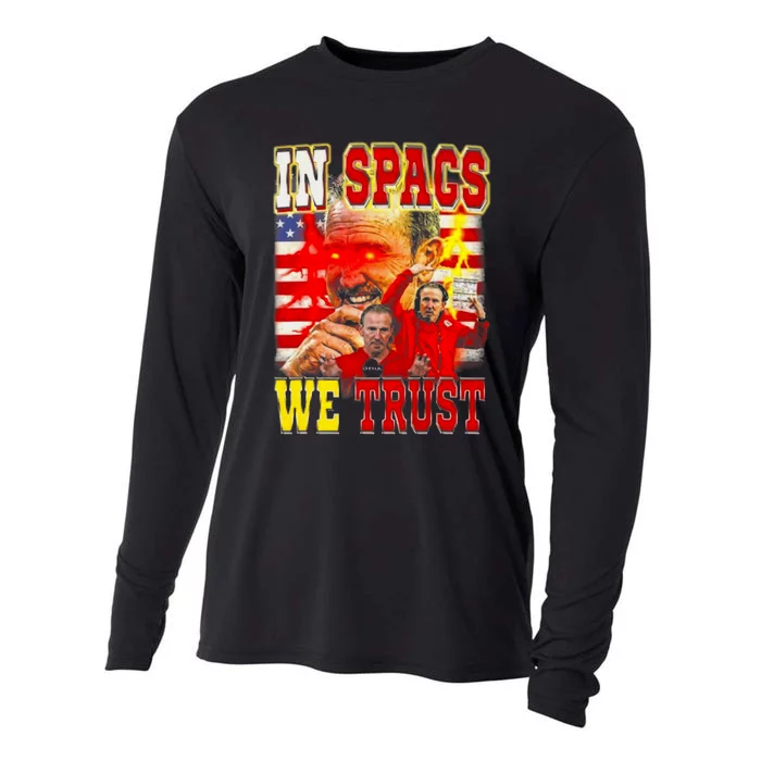 In Spags We Trust  Coach Football Fan Cooling Performance Long Sleeve Crew