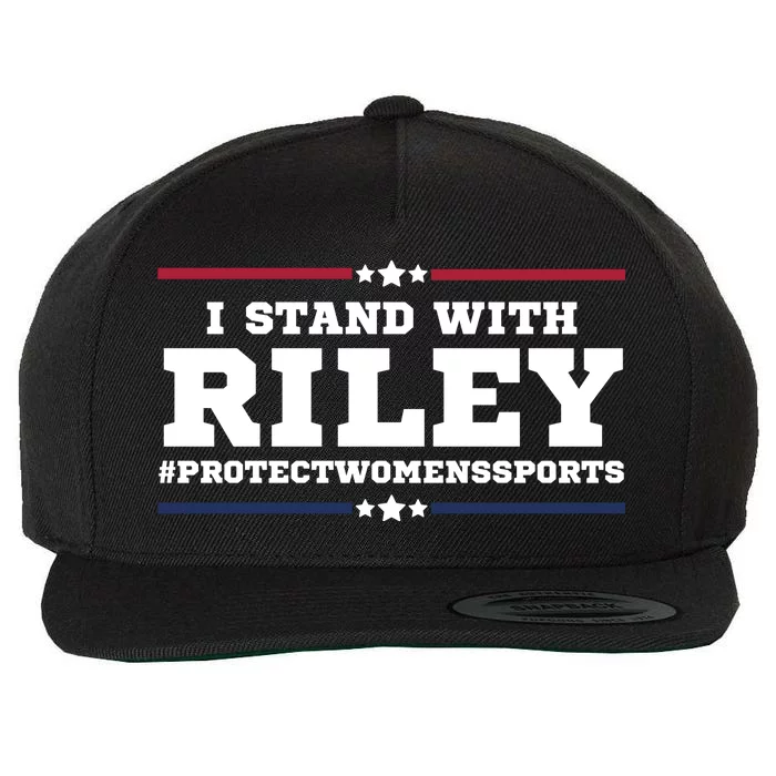 I Stand With Riley Gaines #ProtectWomensSports Wool Snapback Cap