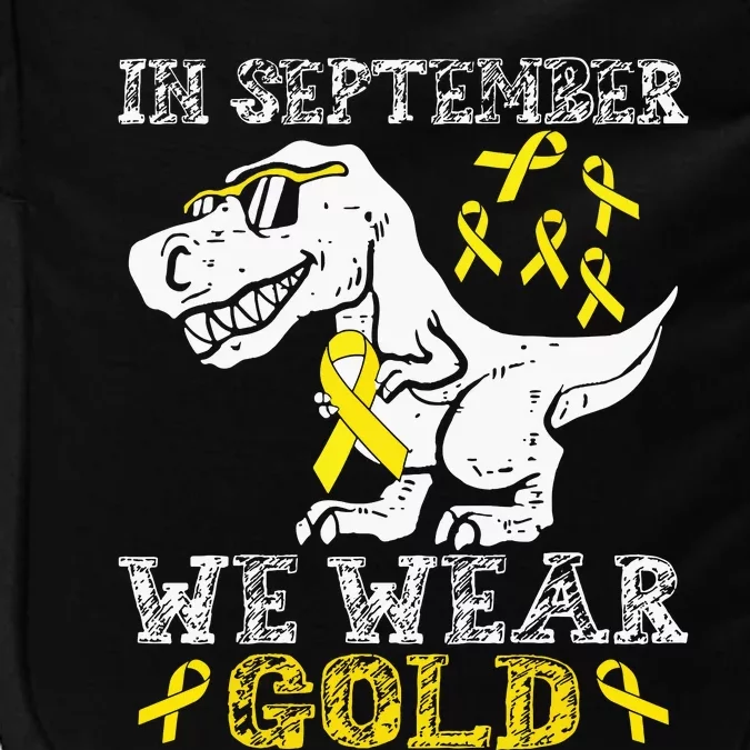 In September We Wear Gold Trex Childhood Cancer Awareness Impact Tech Backpack