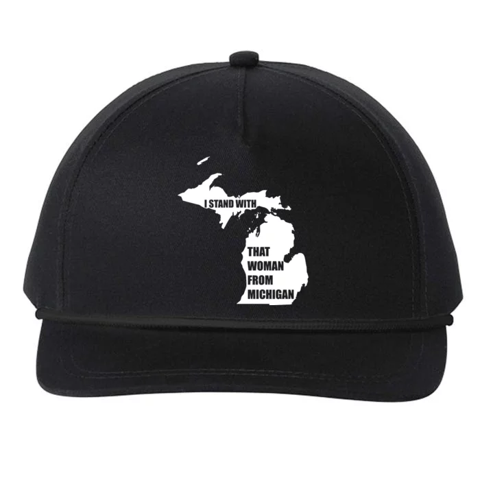 I Stand With That Woman From Michigan Snapback Five-Panel Rope Hat