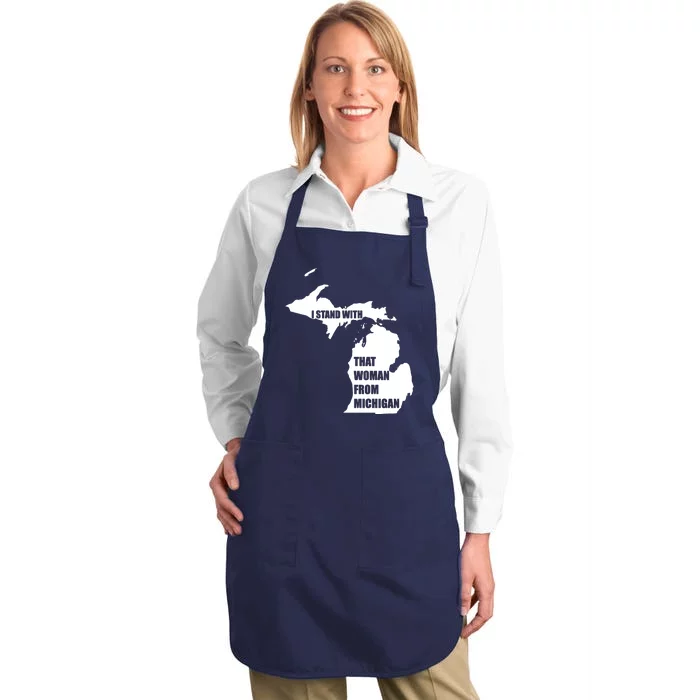 I Stand With That Woman From Michigan Full-Length Apron With Pocket