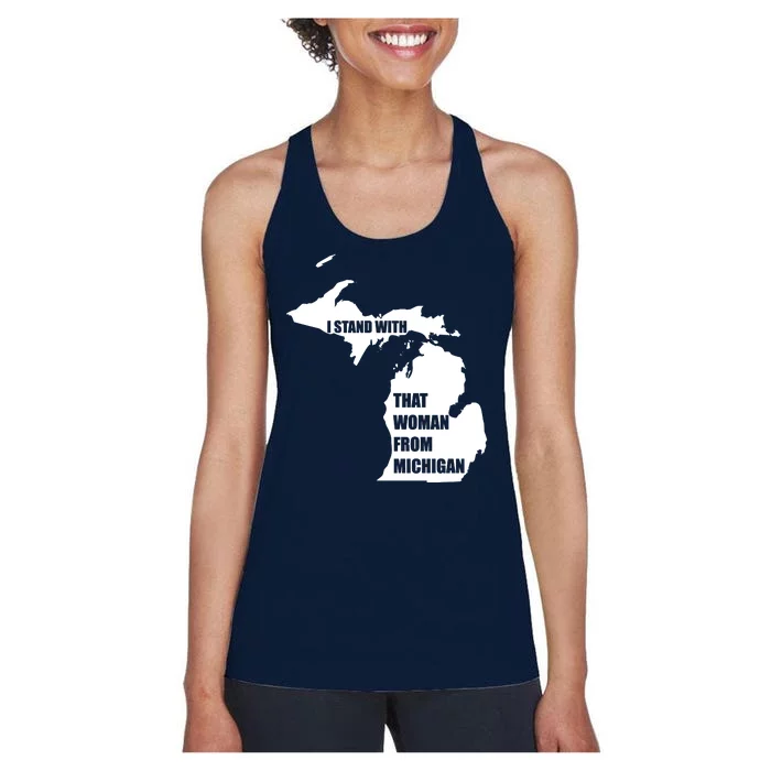 I Stand With That Woman From Michigan Women's Racerback Tank