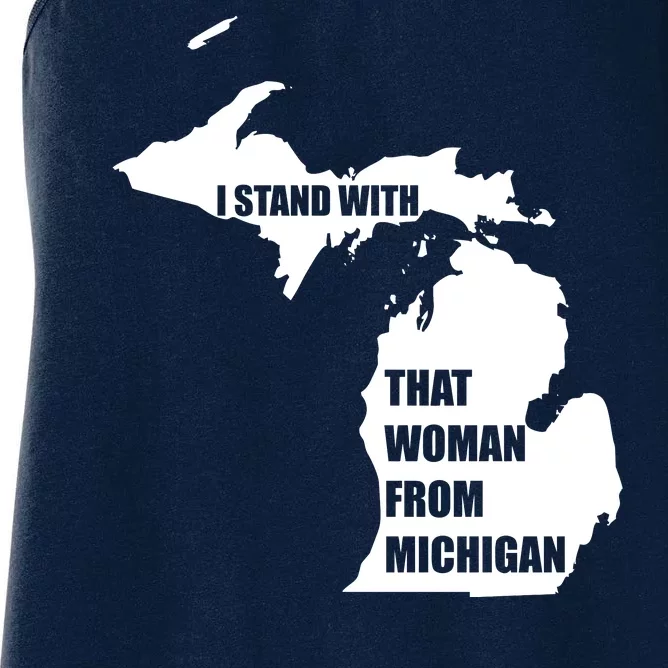 I Stand With That Woman From Michigan Women's Racerback Tank