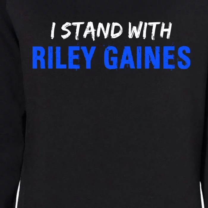 I Stand With Riley Gaines Long Sleeve Womens California Wash Sweatshirt