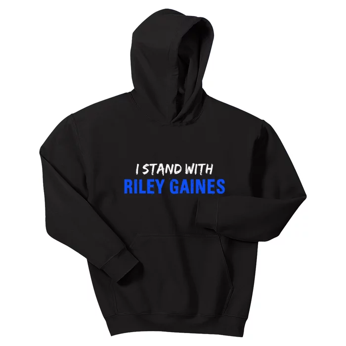 I Stand With Riley Gaines Long Sleeve Kids Hoodie