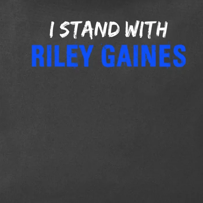 I Stand With Riley Gaines Long Sleeve Zip Tote Bag