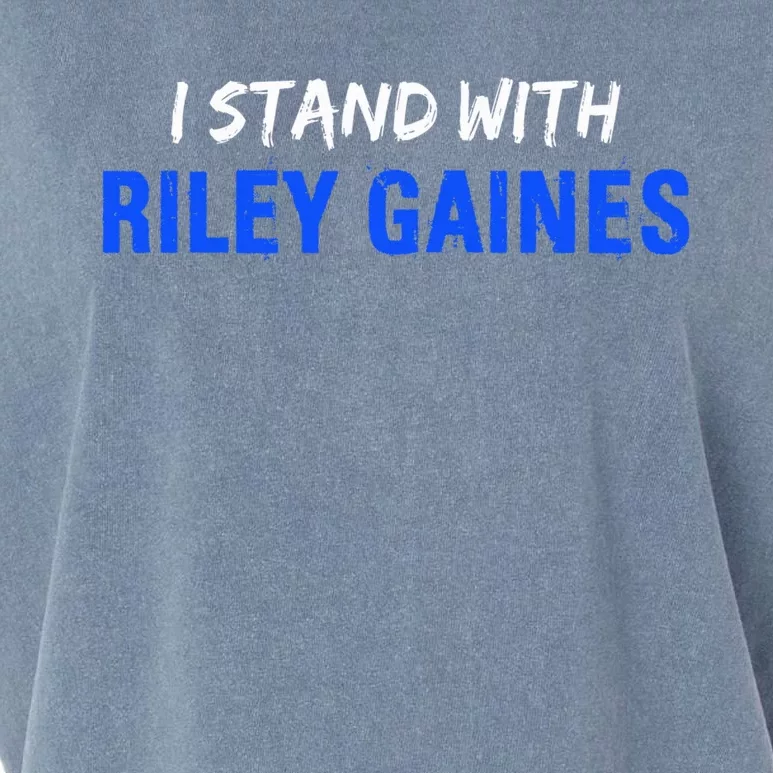 I Stand With Riley Gaines Long Sleeve Garment-Dyed Women's Muscle Tee