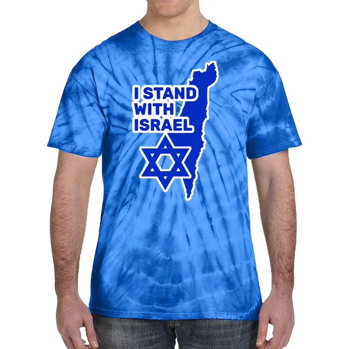 I Stand With Israel Jewish Heritage Israeli Flag Tie-Dye T-Shirt