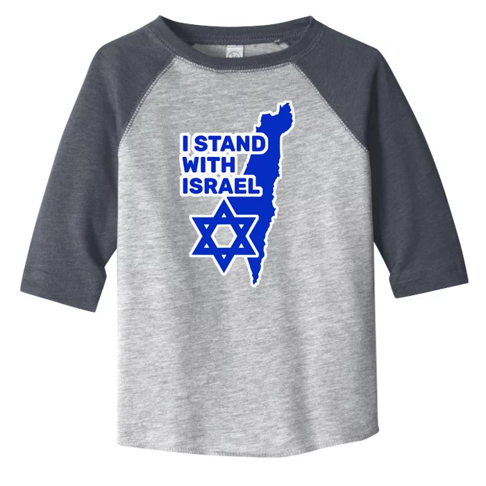 I Stand With Israel Jewish Heritage Israeli Flag Toddler Fine Jersey T-Shirt