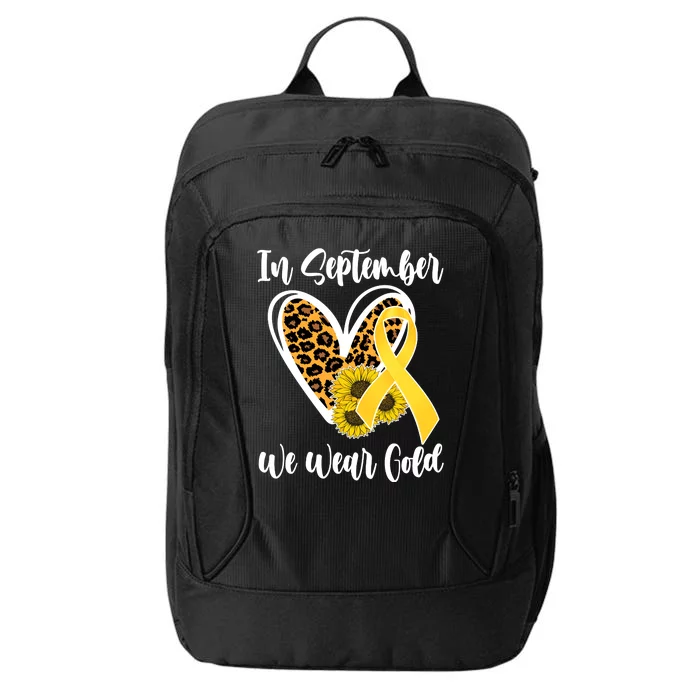 In Septemeber We Wear Gold Childhood Cancer City Backpack