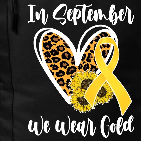 In Septemeber We Wear Gold Childhood Cancer Daily Commute Backpack