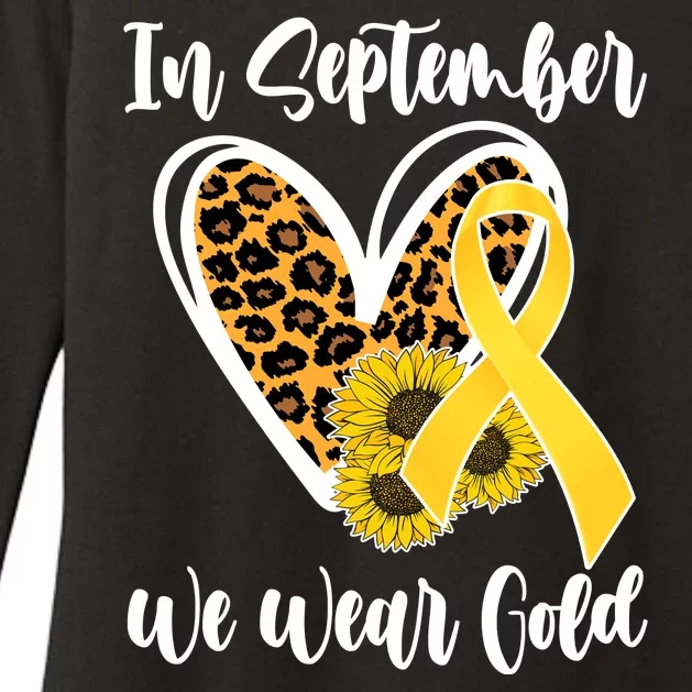 In Septemeber We Wear Gold Childhood Cancer Womens CVC Long Sleeve Shirt