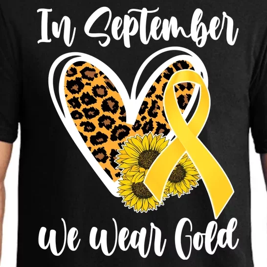 In Septemeber We Wear Gold Childhood Cancer Pajama Set