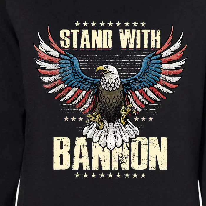 I Stand With Bannon Patriotic Womens California Wash Sweatshirt