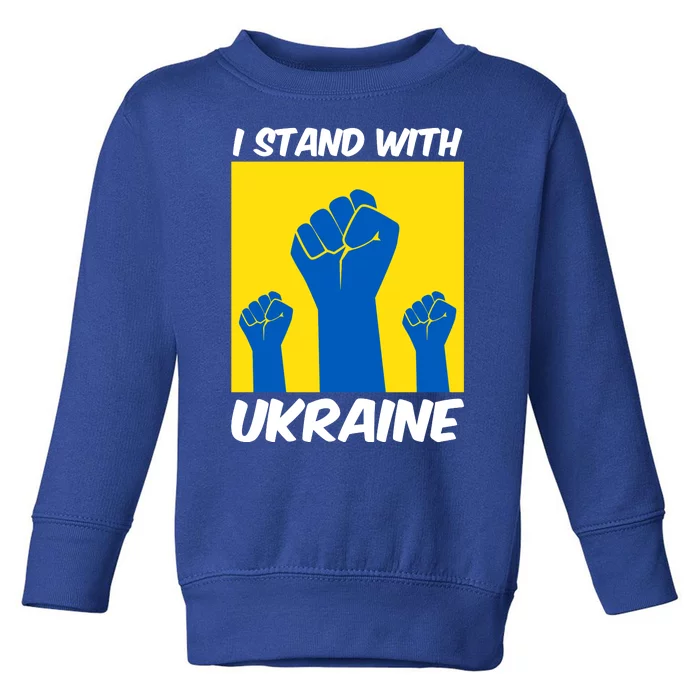 I Stand With Ukraine Fist Toddler Sweatshirt