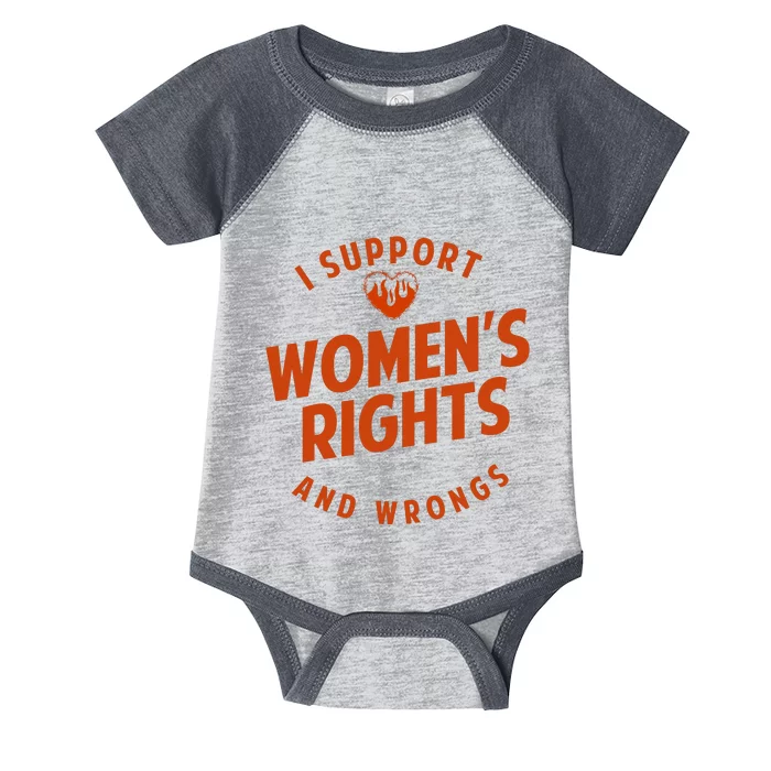 I Support Women*S Rights And Wrongs 1 Infant Baby Jersey Bodysuit