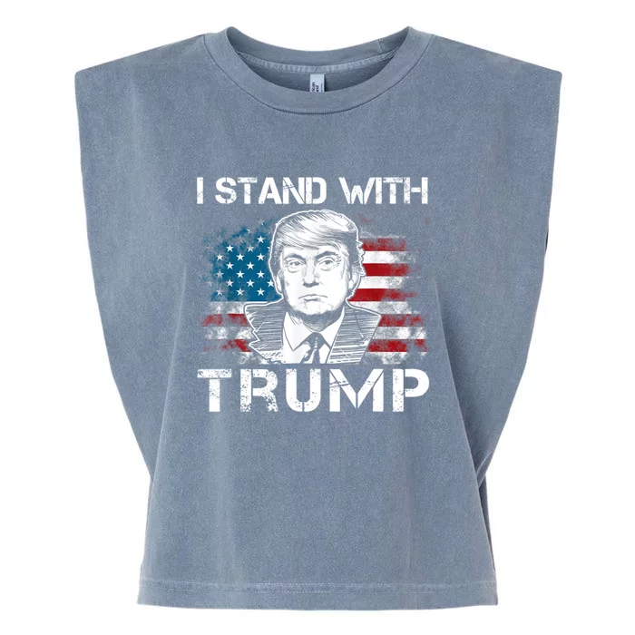 I Stand With Trump Pro Trump Supporter Free Trump Garment-Dyed Women's Muscle Tee