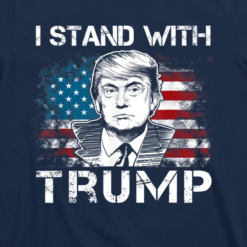 I Stand With Trump Pro Trump Supporter Free Trump T-Shirt