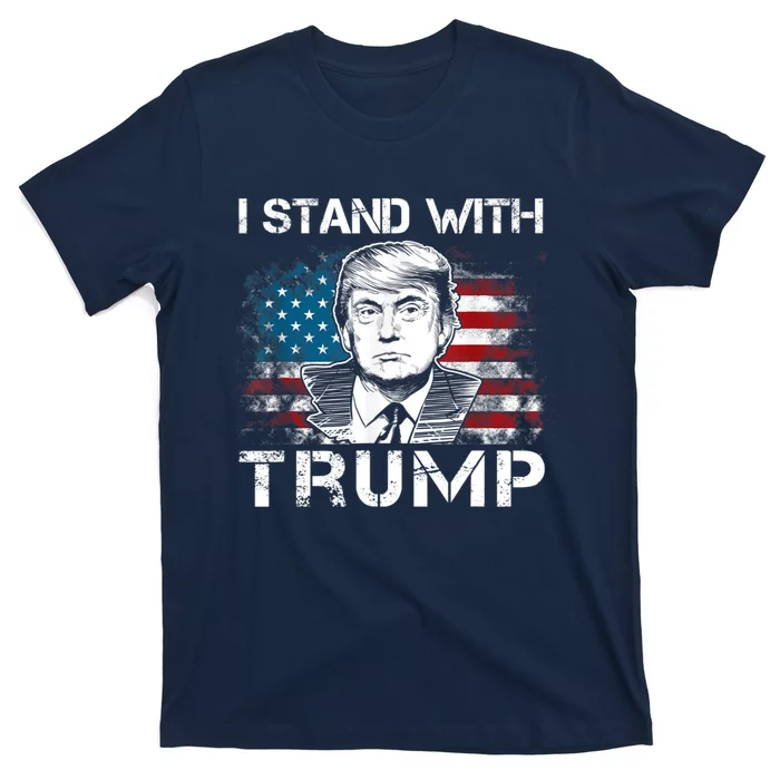 I Stand With Trump Pro Trump Supporter Free Trump T-Shirt