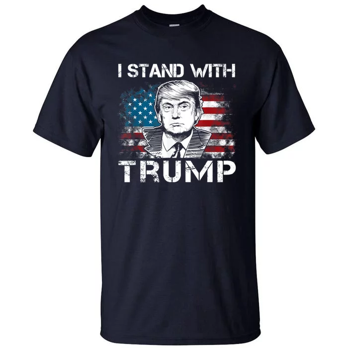 I Stand With Trump Pro Trump Supporter Free Trump Tall T-Shirt