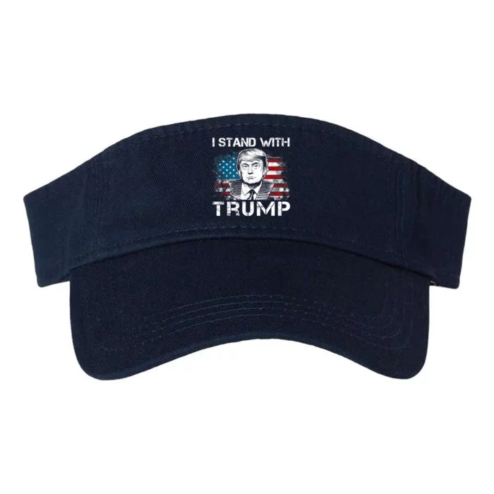 I Stand With Trump Pro Trump Supporter Free Trump Valucap Bio-Washed Visor