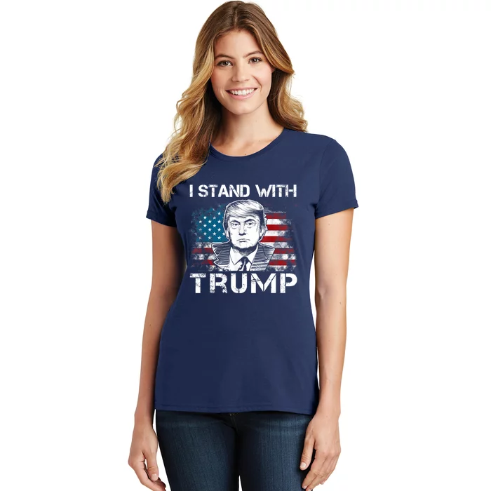 I Stand With Trump Pro Trump Supporter Free Trump Women's T-Shirt