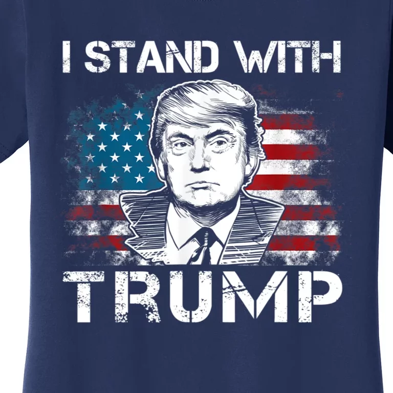 I Stand With Trump Pro Trump Supporter Free Trump Women's T-Shirt