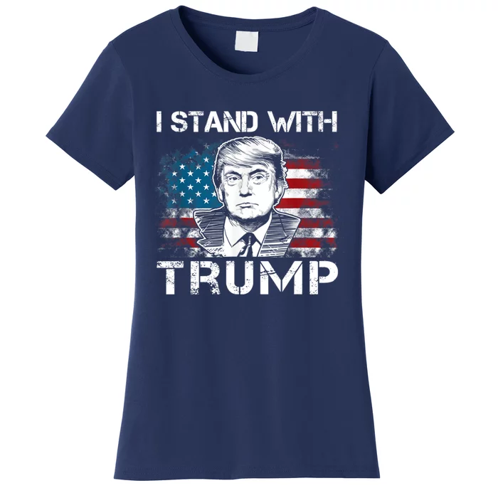 I Stand With Trump Pro Trump Supporter Free Trump Women's T-Shirt