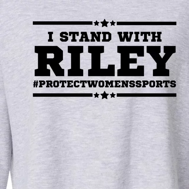 I Stand With Riley Gaines #ProtectWomensSports Cropped Pullover Crew