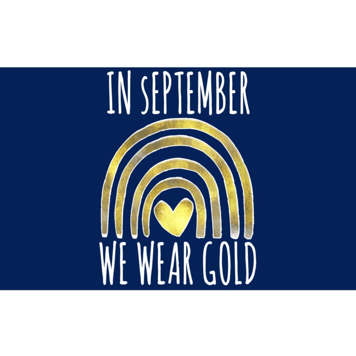 In September We Wear Gold Childhood Cancer Rainbow Bumper Sticker