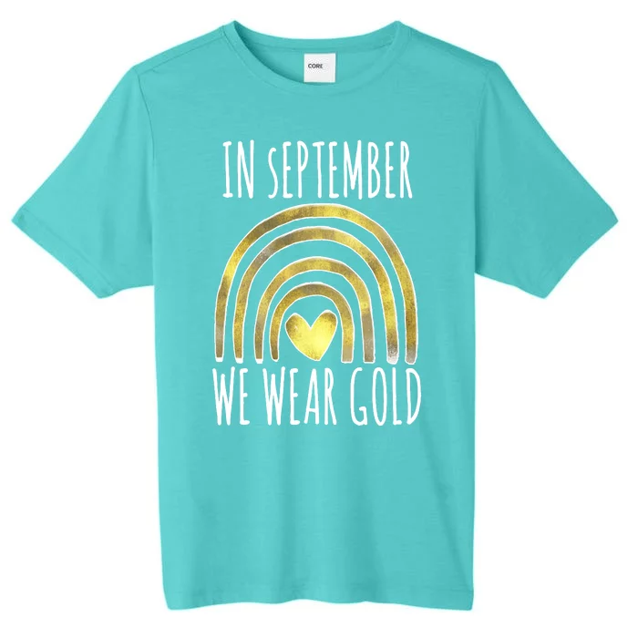 In September We Wear Gold Childhood Cancer Rainbow ChromaSoft Performance T-Shirt