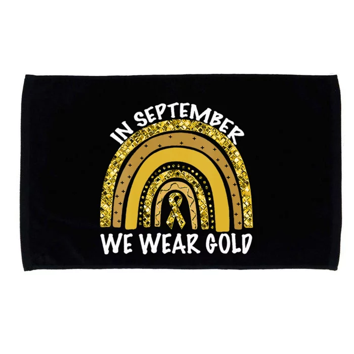 In September We Wear Gold Childhood Cancer Awareness Microfiber Hand Towel