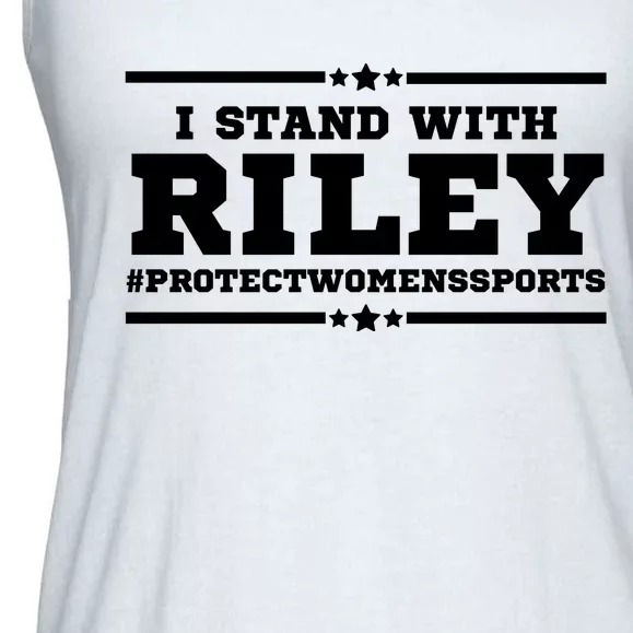 I Stand With Riley Gaines #ProtectWomensSports Ladies Essential Flowy Tank