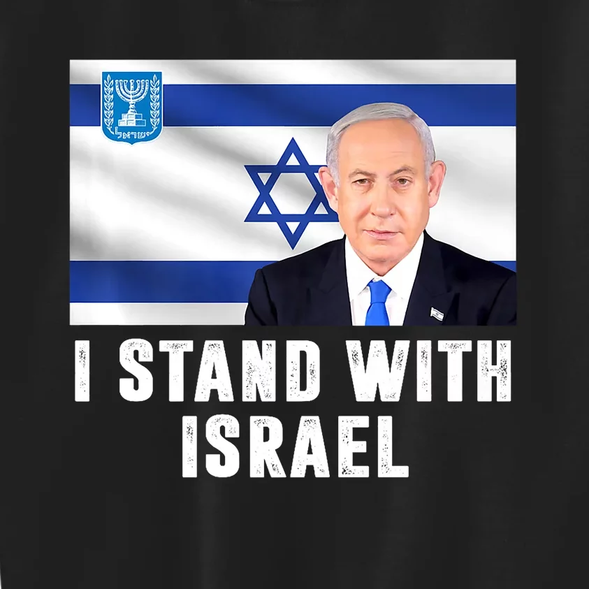 I Stand With Israel Israelian Flag Israel Strong Kids Sweatshirt