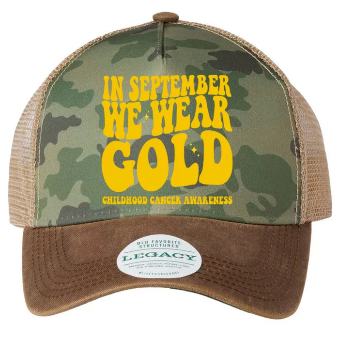 In September We Wear Gold Childhood Cancer Awareness Legacy Tie Dye Trucker Hat