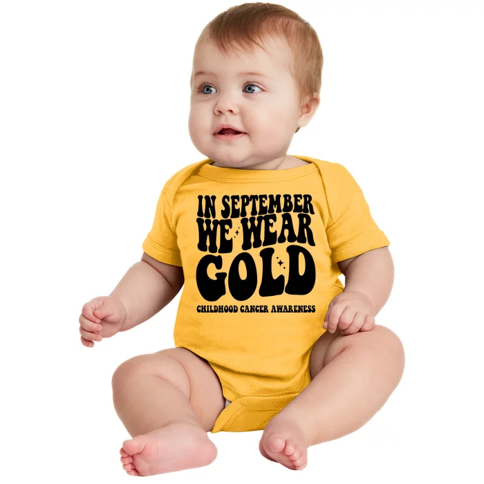 In September We Wear Gold Childhood Cancer Awareness Baby Bodysuit