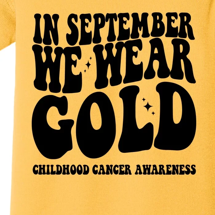 In September We Wear Gold Childhood Cancer Awareness Baby Bodysuit