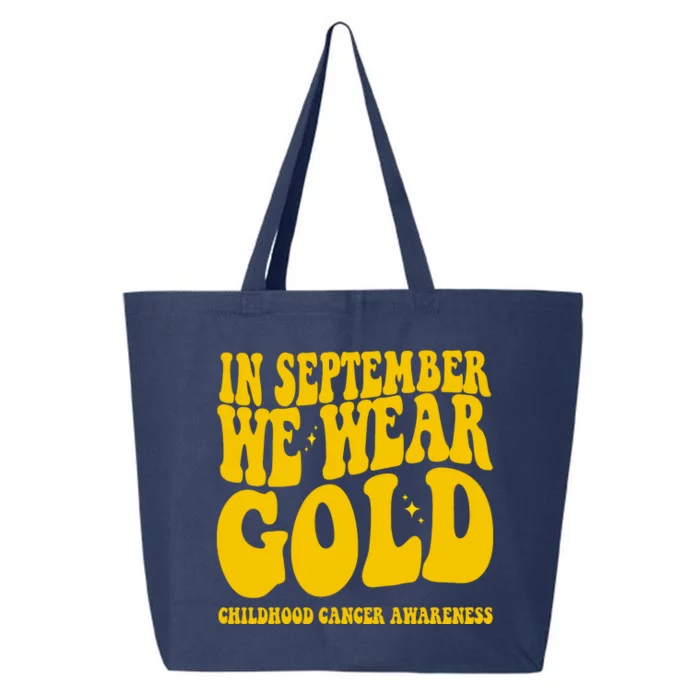 In September We Wear Gold Childhood Cancer Awareness 25L Jumbo Tote