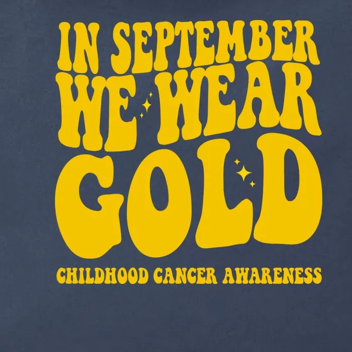 In September We Wear Gold Childhood Cancer Awareness Zip Tote Bag