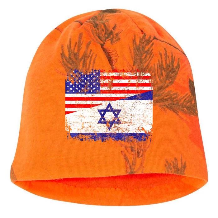 I Stand With Israel Pray For Israel Us Israel Flag Kati - Camo Knit Beanie