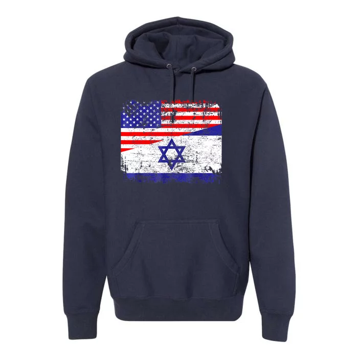 I Stand With Israel Pray For Israel Us Israel Flag Premium Hoodie