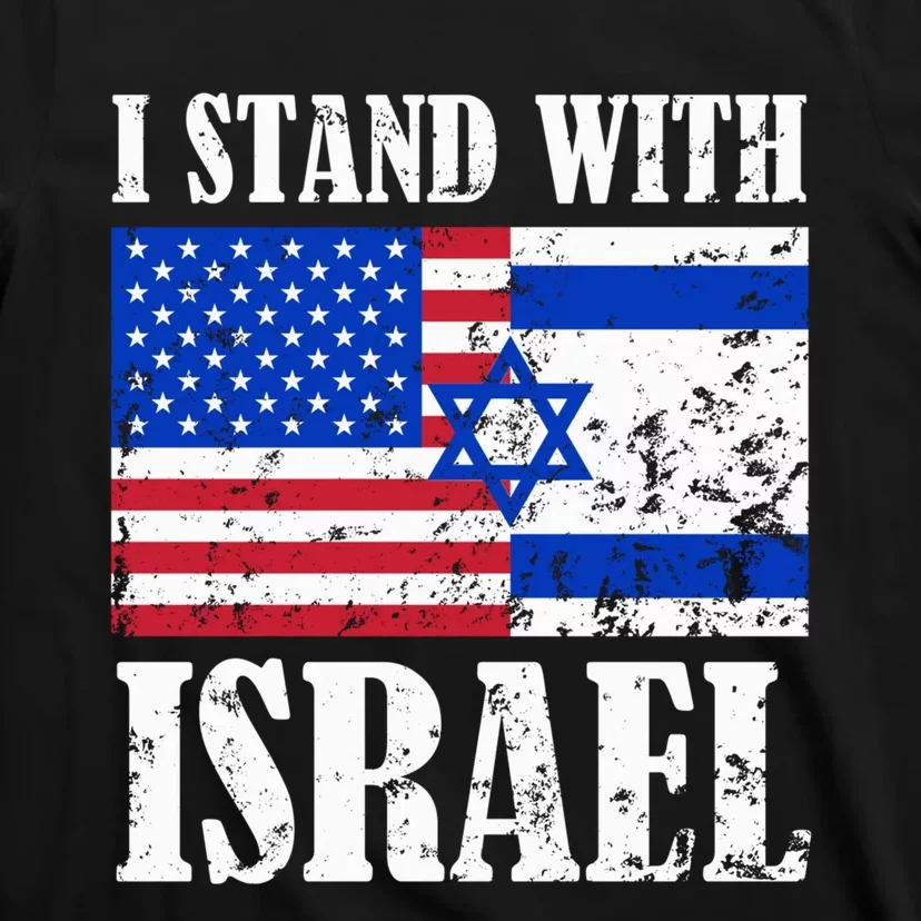 I Stand With Israel Patriotic, USA and Israel Flag T-Shirt