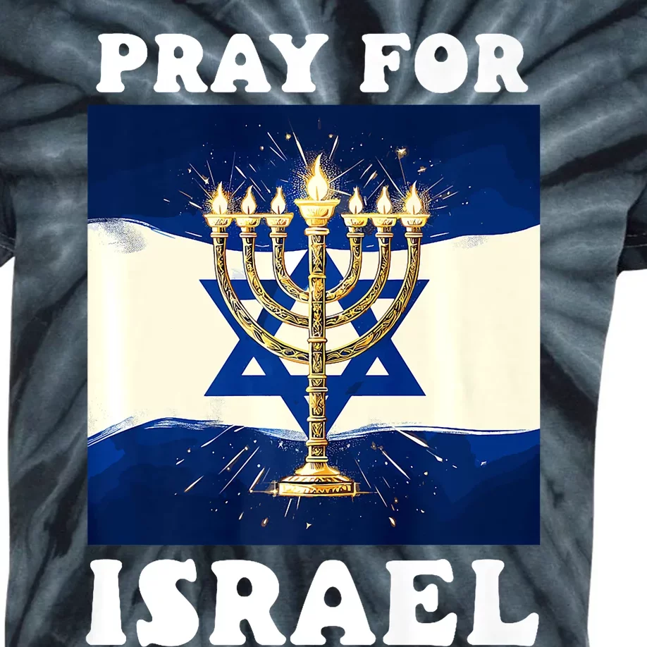 I Stand With Israel Support Israel Strong Pray For Israel Kids Tie-Dye T-Shirt