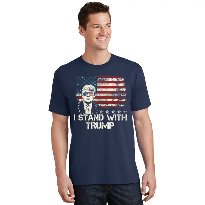 I Stand With Trump Pro Trump Supporter Free Trump T-Shirt