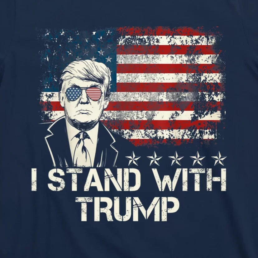 I Stand With Trump Pro Trump Supporter Free Trump T-Shirt