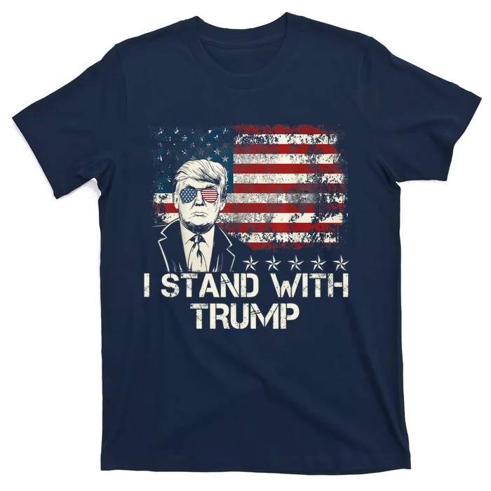 I Stand With Trump Pro Trump Supporter Free Trump T-Shirt