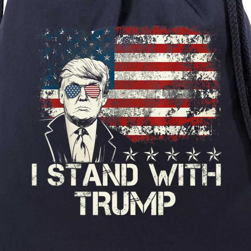 I Stand With Trump Pro Trump Supporter Free Trump Drawstring Bag